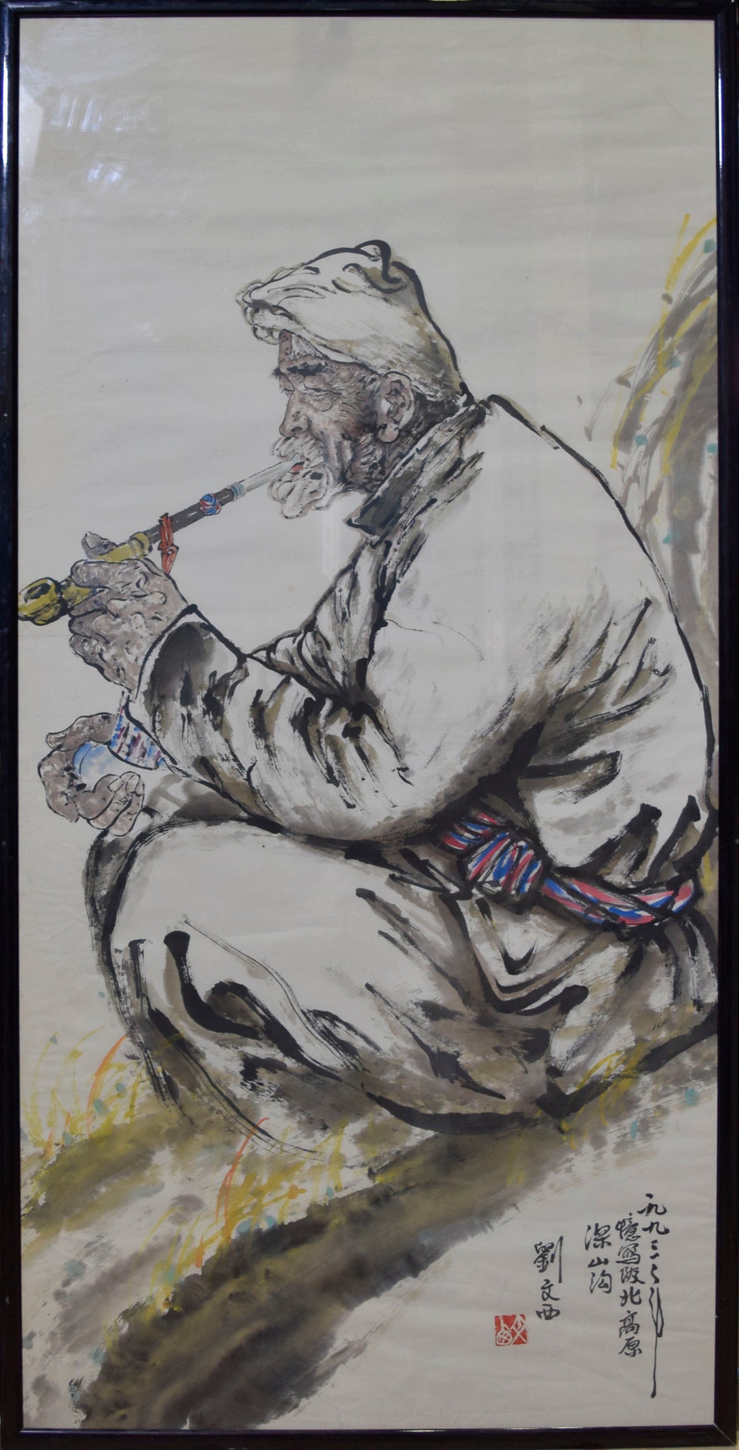 Chinese Old Man Painting