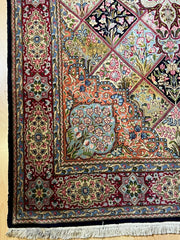 Albanian Vintage Lava Kerman Rug