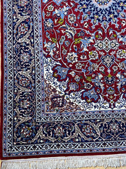 Isfahan Kork silk T-fringes signed Isfahan Emadzade
