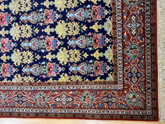 Isfahan Kork silk T-fringes signed MEHDI NASRE ESFAHANI
