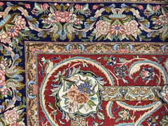 Vintage Qum Kork Saveh Rug