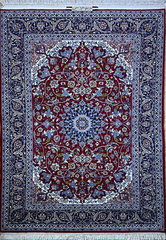 Isfahan Kork silk T-fringes signed Isfahan Emadzade